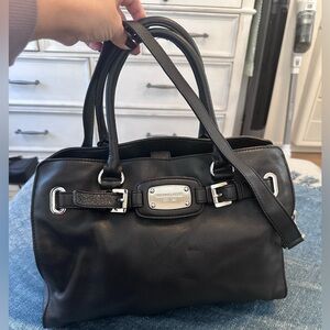 Michael Kors Hamilton Satchel bag with silver chain and leather strap